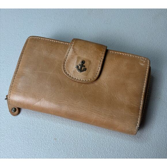 Harbour 2nd Leather Bifold Wallet "Linn" Tan 6 X 4" Clutch Card Cash Coin Purse - Picture 1 of 6
